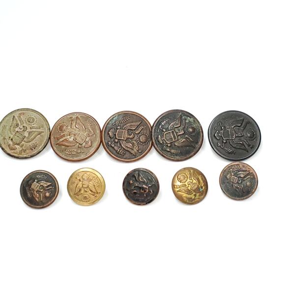 Military Brass Buttons Scoville NS Meyer NYC New Jersey Lot - Picture 1 of 8
